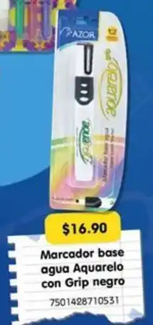 Woolworth Marcador base agua aquarelo con grip negro oferta