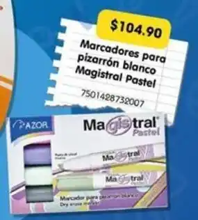 Marcadores para pizarrón blanco magistral pastel