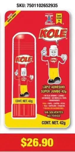 Woolworth Kole lápiz adhesivo super jumbo oferta