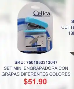 Woolworth Celica set mini engrapadora con grapas diferentes colores oferta