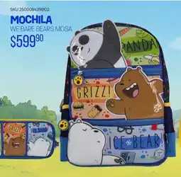 Woolworth Mochila we bare bears mosa oferta