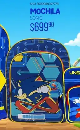 Woolworth Sonic mochila oferta