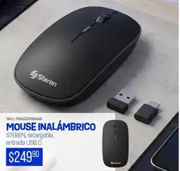 Woolworth Steren mouse inalámbrico recargable, entrada usb c oferta