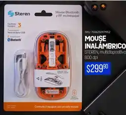 Woolworth Steren mouse inalámbrico multidispositivo, 800 dpi oferta