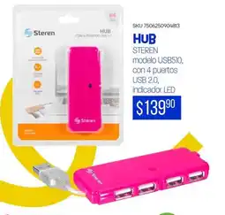 Woolworth Steren h modelo usb510, con 4 puertos usb 2.0, ub oferta