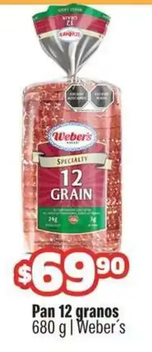 Smart & Final Weber's pan 12 granos oferta
