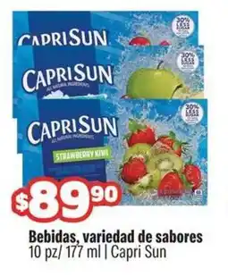 Smart & Final Capri sun bebidas, variedad de sabores oferta