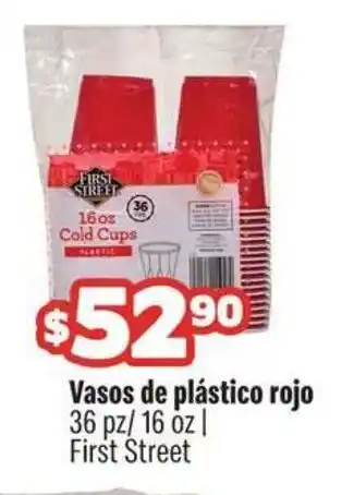 Smart & Final First street vasos de plástico rojo oferta