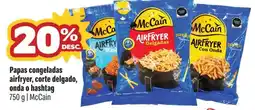Smart & Final Mccain papas congeladas airfryer, corte delgado, onda o hashtag oferta