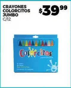 Merco Jumbo - crayones colorcitos jumbo c/12 oferta