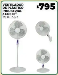 Merco Ventilador de plastico industrial 3 en 1 16 mod. 3123 oferta