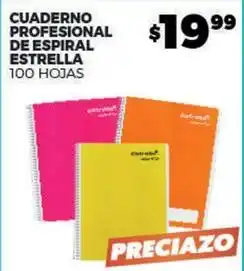 Merco Cuaderno profesional de espiral estrella 100 hojas oferta