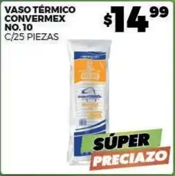 Merco Convermex - vaso térmico no. 10 c/25 piezas oferta