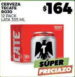 Merco Tecate - cerveza rojo lata oferta