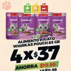 Merco Whiskas - alimento p/ gato whiskas pouch oferta