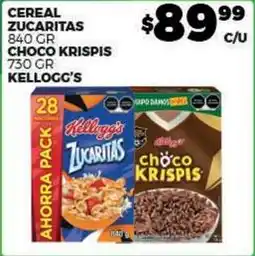 Merco Kellogg's - cereal zucaritas 840 gr choco kris pis 730 gr oferta