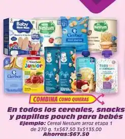 Soriana Híper Gerber - cereales, snacks y papillas pouch para bebés oferta