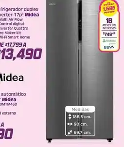 Soriana Híper Midea - refrigerador duplex inverter 17p³ oferta