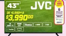 Soriana Híper Jvc - 43 smart tv oferta