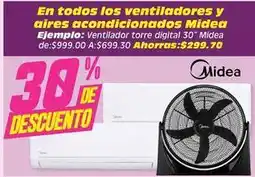 Soriana Híper Midea - ventilador torre digital 30 oferta