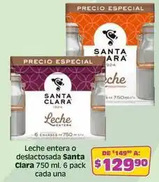 Soriana Híper Santa clara - leche entera o deslactosada oferta