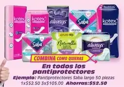 Soriana Híper Saba - pantiprotectores oferta