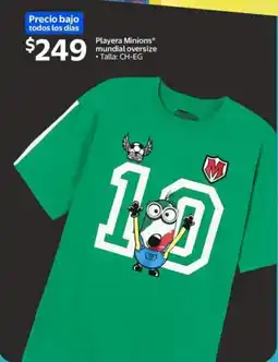 Walmart Minions playera mundial oversize oferta