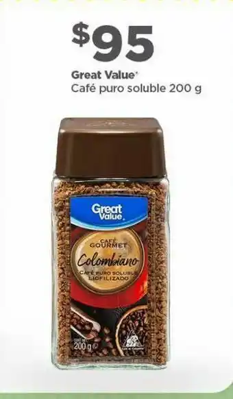 Bodega Aurrerá Café puro soluble great value 200g oferta