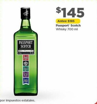 Bodega Aurrerá Whisky passport scotch 700ml oferta