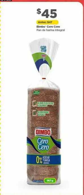 Bodega Aurrerá Pan integral bimbo cero cero 567g oferta