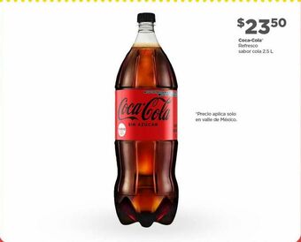 Bodega Aurrerá Refresco coca cola sin azucar 2,5l oferta
