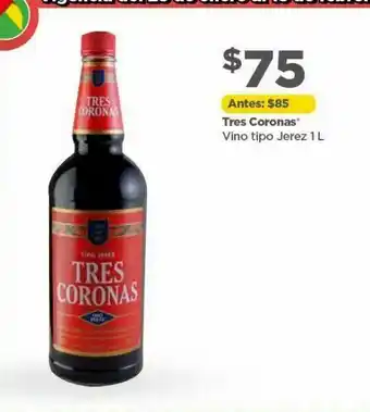 Bodega Aurrerá Vino tres coronas tipo jerez 1l oferta