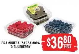 Soriana Híper Frambuesa. Zarzamora o Blueberry oferta