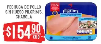 Soriana Híper Pilgrim's pechuga de pollo sin hueso oferta