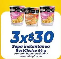 Tiendas Neto Bestchoice sopa instantánea oferta