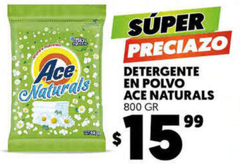 Merco Detergente en Polvo Ace Naturals 800g oferta