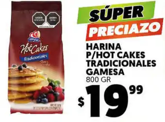 Harina p/Hot Cakes Tradicionales Gamesa 800g