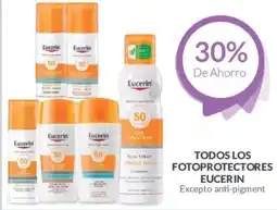 Farmacias Guadalajara Eucerin todos los fotoprotectores excepto anti-pigment oferta
