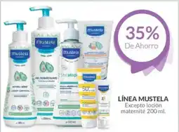 Farmacias Guadalajara MUSTELA LÍNEA Excepto loción maternité oferta