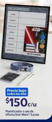 Walmart Star wars planificador o set de oficina oferta