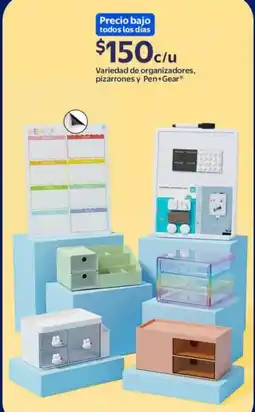 Walmart Pizarrones y pen+gear variedad de organizadores oferta