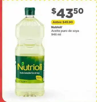 Bodega Aurrerá Aceite nutrioli puro de soya 946ml oferta