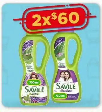 Bodega Aurrerá Shampoo savilé keratina 730ml x 2 oferta
