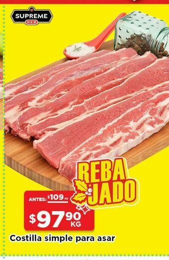 HEB Costilla simple para asar oferta