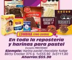 Soriana Híper Betty crocker - harina pastel chocolate fudge oferta