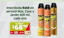Soriana Híper Raid - insecticida en aerosol max, casa y jard	extnormal{í}n oferta