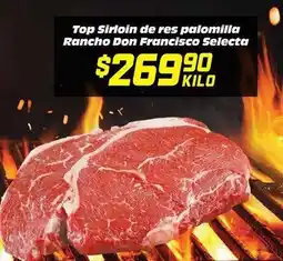 Soriana Híper Don francisco - top sirloin de res palomilla oferta