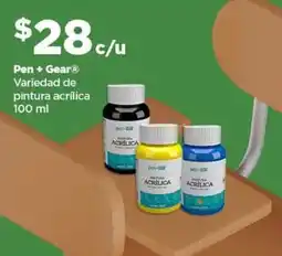 Bodega Aurrerá Pen + gear variedad de pintura acrílica oferta
