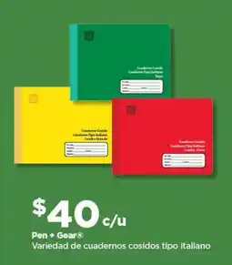 Bodega Aurrerá Pen + gear variedad de cuadernos cosidos tipo italiano oferta