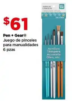 Bodega Aurrerá Pen + gear juego de pinceles para manualidades oferta